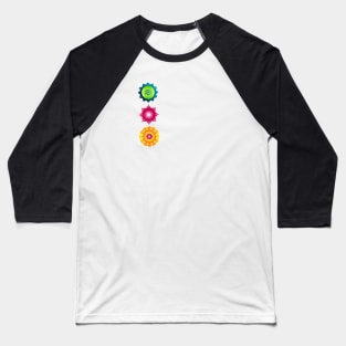 Three Circles Colored vertical Baseball T-Shirt